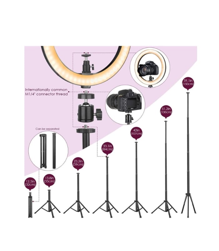 AIXPI 10 Inch LED Ring Light