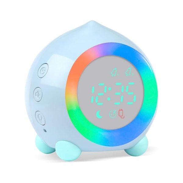 Ayybboo Alarm Clock for Kids Digital Sunrise Simulator Alarm Clock Bedside Mains Powered for Girls Boys