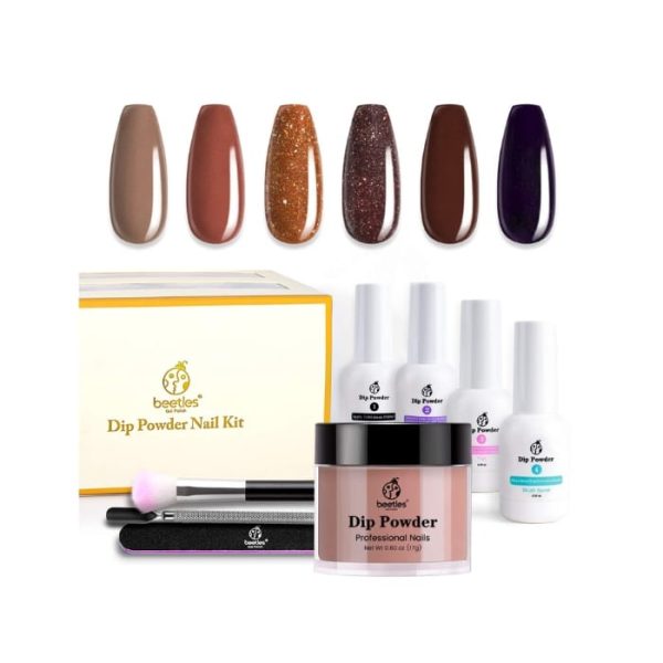 Beetles Dip Powder Nail Kit Starter - Nude 6 Colors