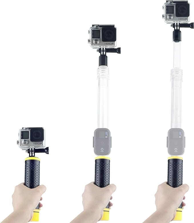 CamKix Waterproof Telescopic Pole Floating Hand Grip – Compatible with Gopro Hero 7, 6, 5