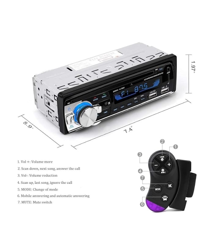 Car Radio Bluetooth Hands-Free, CENXINY 1 DIN Car Stereos