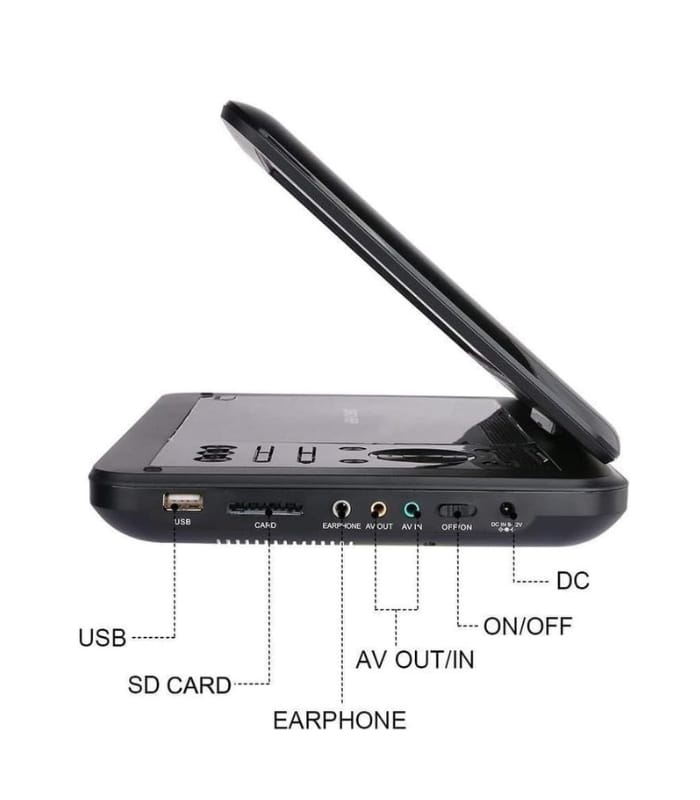 DBPOWER 12″ Portable DVD Player with 5-Hour Rechargeable Battery