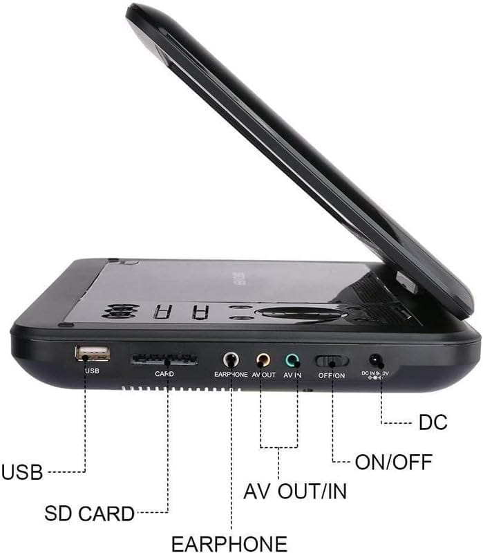 DBPOWER 12″ Portable DVD Player with 5-Hour Rechargeable Battery