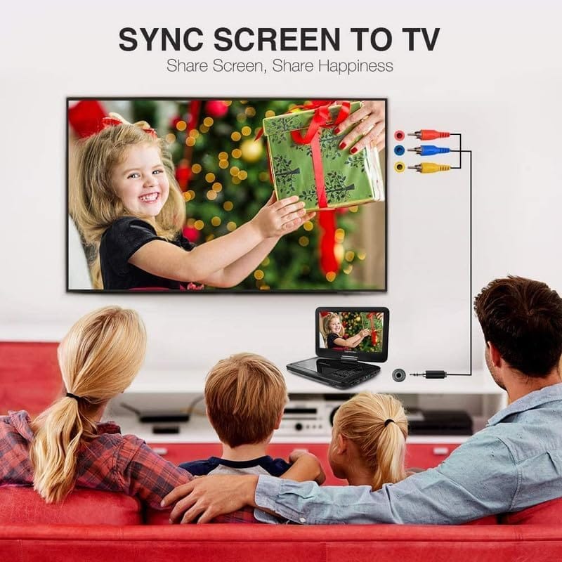 DBPOWER 12″ Portable DVD Player with 5-Hour Rechargeable Battery