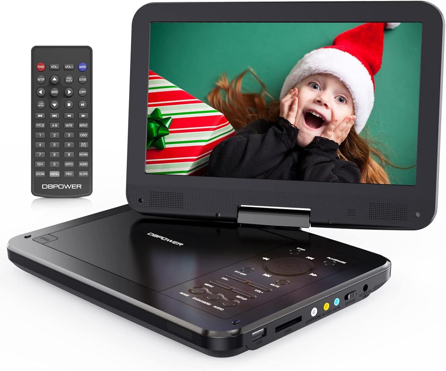 DBPOWER 12″ Portable DVD Player with 5-Hour Rechargeable Battery