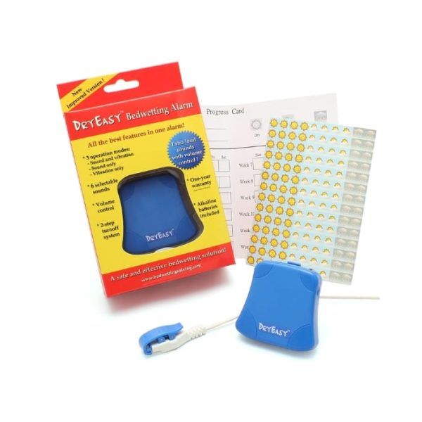 DryEasy Bedwetting Alarm with volume control, 6 selectable sounds and vibration