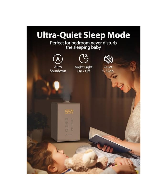 Elechomes Humidifier for Large Room Bedroom Plants, SH8820 Warm and Cool Mist Humidifiers, 5.5L Elechomes Humidifier for Large Room Bedroom Plants, SH8820 Warm and Cool Mist Humidifiers, 5.5L