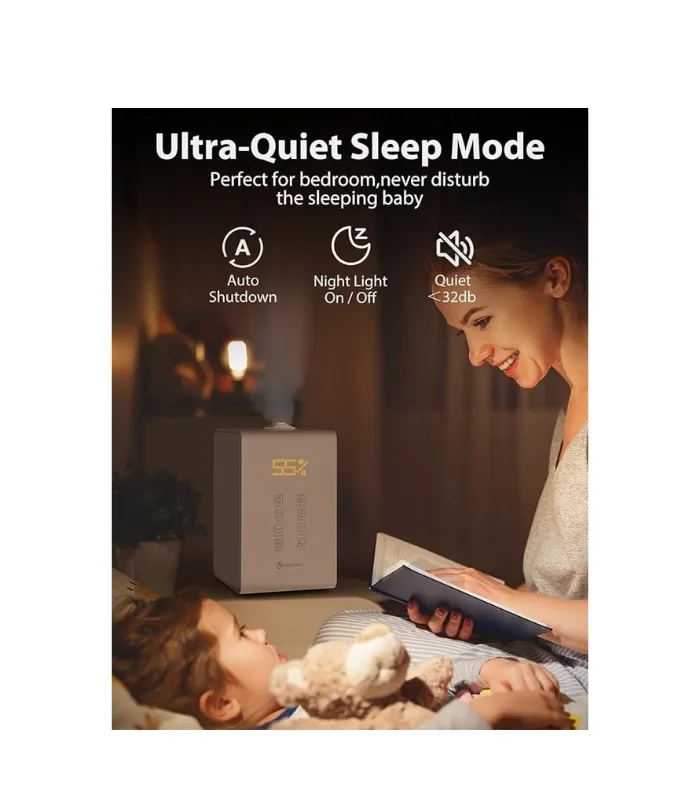 Elechomes Humidifier for Large Room Bedroom Plants, SH8820 Warm and Cool Mist Humidifiers, 5.5L Elechomes Humidifier for Large Room Bedroom Plants, SH8820 Warm and Cool Mist Humidifiers, 5.5L