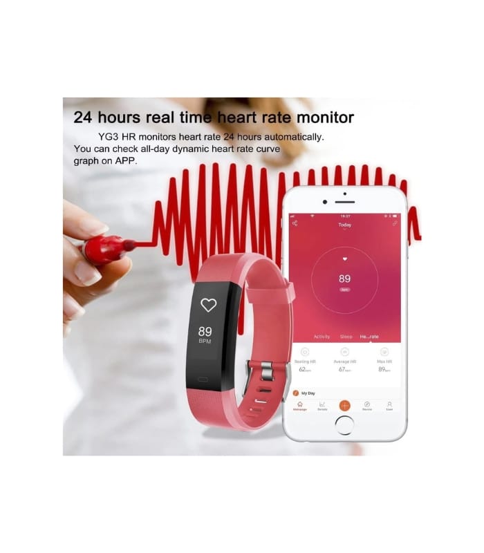 Fitness Tracker, YG3 Plus Activity Tracker with Heart Rate Monitor