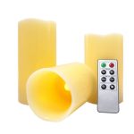 Flameless LED Candles – 3 Mooncandles with Remote Control