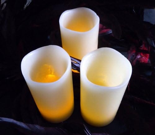 Flameless LED Candles – 3 Mooncandles with Remote Control