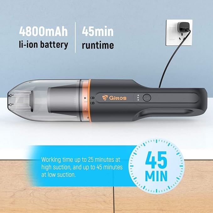 Gittos Handheld Vacuum, Handheld Vacuum Cleaner Cordless Rechargeable