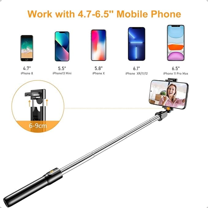 Gritin Selfie Stick, 4 in 1 Bluetooth Selfie Stick Tripod