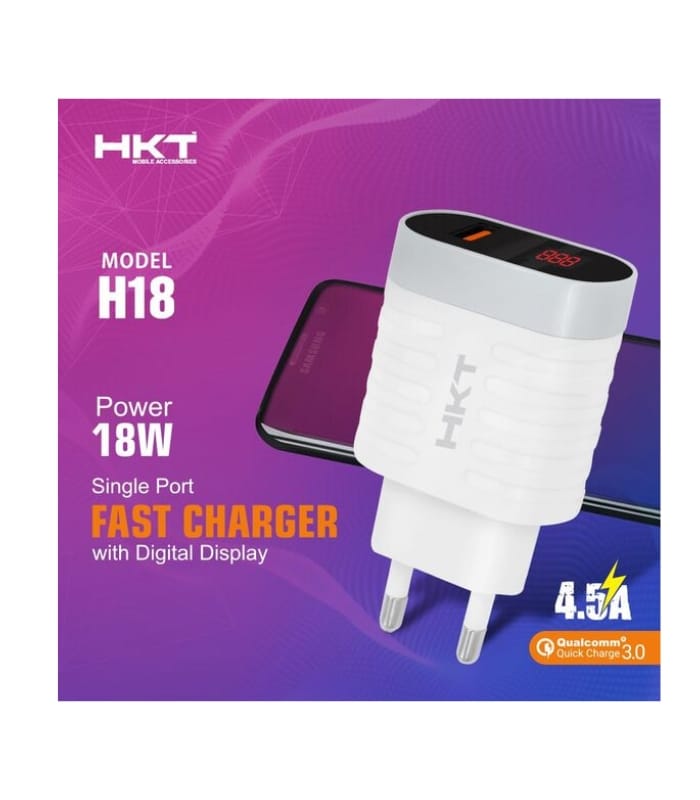 HKT Digital Display 18W 4.5A Fast Charger
