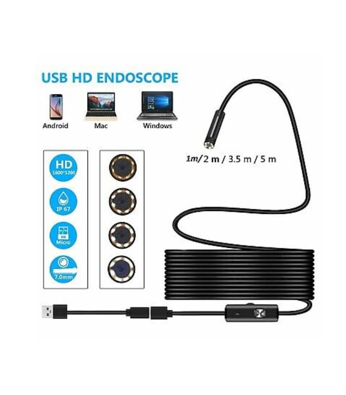 HY001 Android and PC USB Endoscope Cam 3.5M