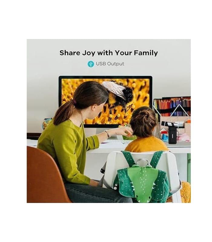 LM203 Handheld Digital Microscope with 4" LCD Screen, 200X USB Portable Digital Microscope Coin Magnifier