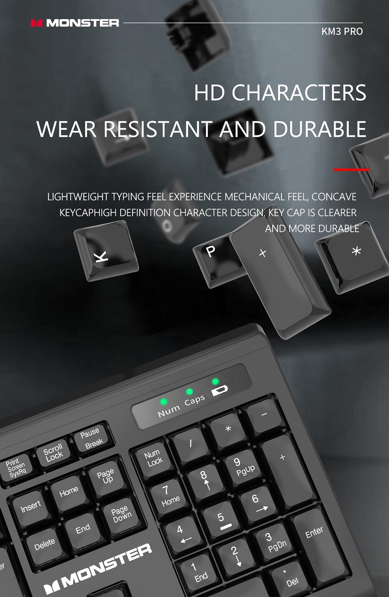 MONSTER AIRMARS KM3 PRO WIRELESS KEYBOARD & MOUSE
