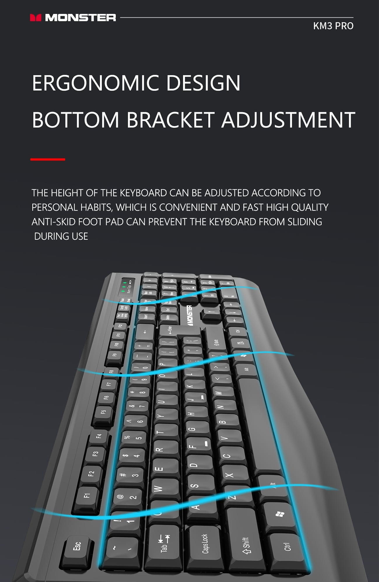 MONSTER AIRMARS KM3 PRO WIRELESS KEYBOARD & MOUSE