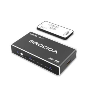 MROCIDA HDMI Switch 4K 30hz hdmi 1.4 5 in 1 Out HDMI Switcher 5 Port with IR Remote Control HDMI Splitter Support
