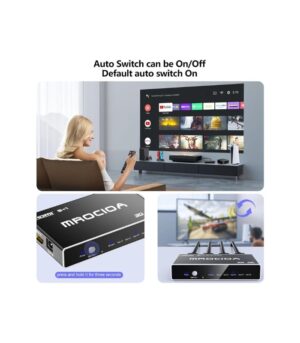 MROCIDA HDMI Switch 4K 30hz hdmi 1.4 5 in 1 Out HDMI Switcher 5 Port with IR Remote Control HDMI Splitter Support