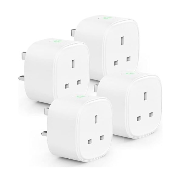 Meross Smart Plug Remote Control Plug Socket UK Smart Plugs that Work with Alexa, Google Home Pack Of 4