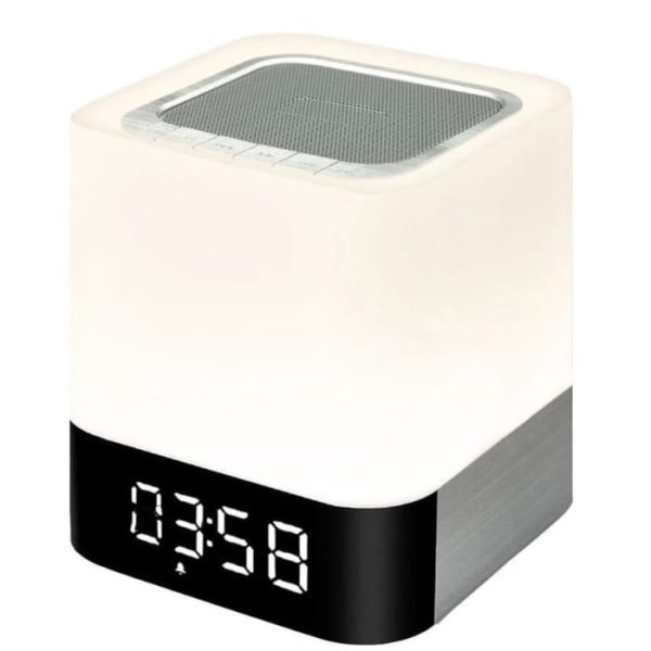 Mini Wireless Bluetooth Speaker LED Alarm Clock Time Setting Subwoofer
