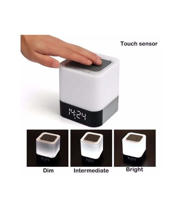 Mini Wireless Bluetooth Speaker LED Alarm Clock Time Setting Subwoofer