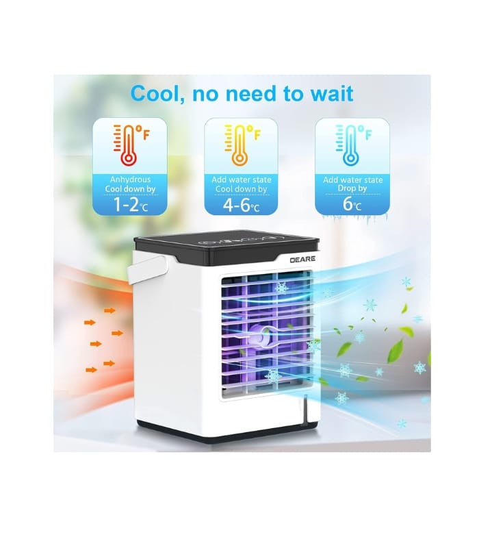 OEARE 4 in 1 Portable Air Cooler, Humidifier, Purifier, Evaporative