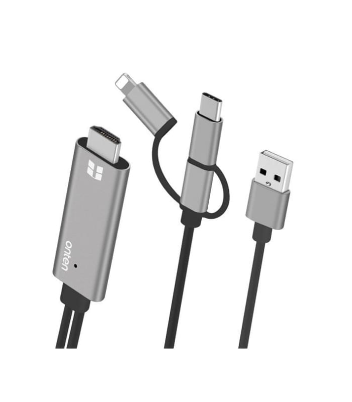 Onten Lightning/ USB-C/ microUSB To HDMI Cable 1.8M OTN-7537A