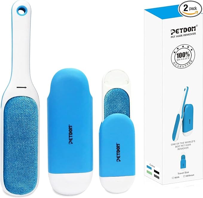 PETDOM Pet Hair Remover Brush for Clothes - Integrated Sturdy Handle