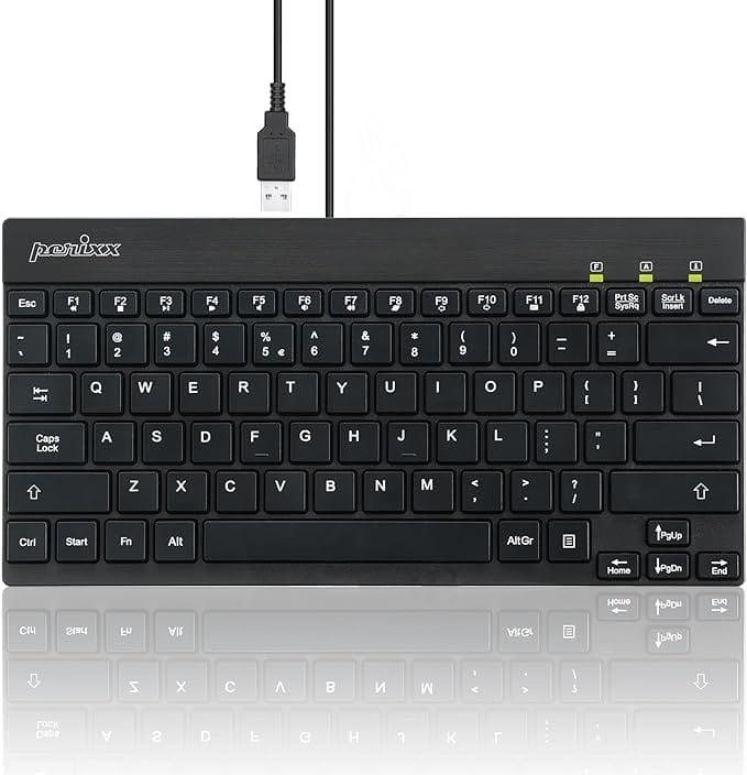 Perixx PERIBOARD-426 Wired Mini Low Profile Keyboard