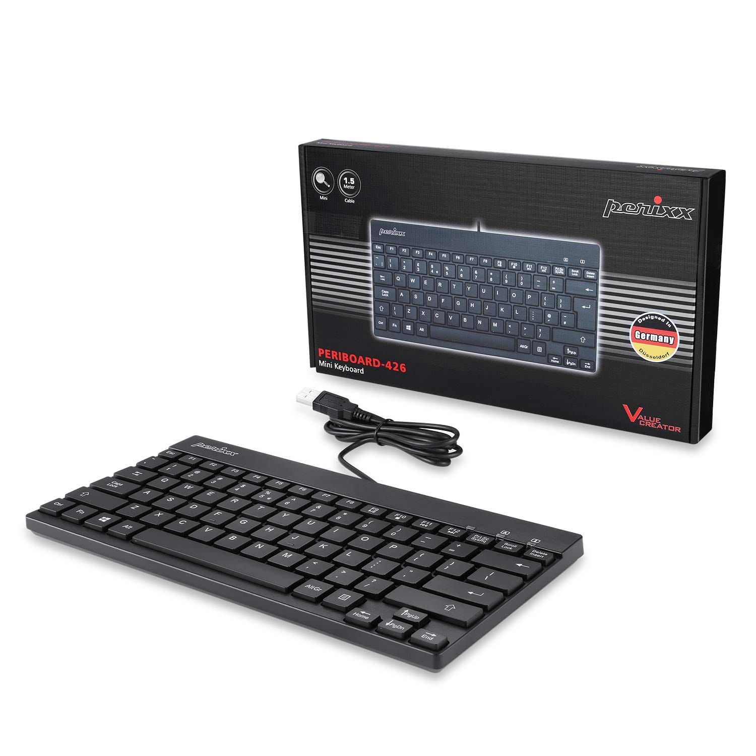Perixx PERIBOARD-426 Wired Mini Low Profile Keyboard