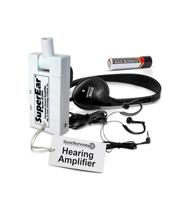 Personal Sound Amplifier Model SE5000 (PSAP), 50dB Pocket Size Audio Amplifier with Headphones