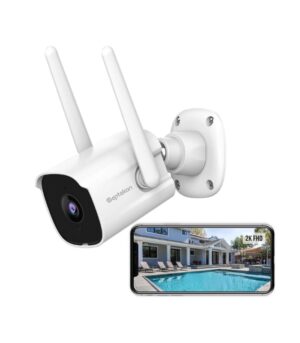 Septekon 2K Security Cameras Outdoor, 2.4G Wired WiFi Cameras for Home Security