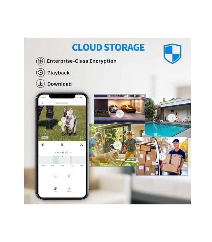 Septekon 2K Security Cameras Outdoor, 2.4G Wired WiFi Cameras for Home Security