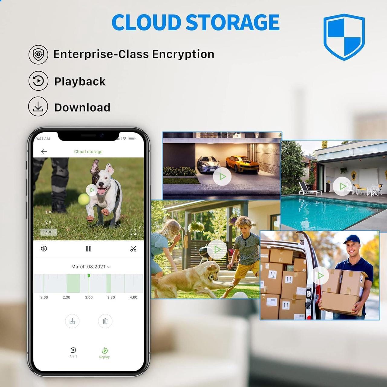 Septekon 2K Security Cameras Outdoor, 2.4G Wired WiFi Cameras for Home Security