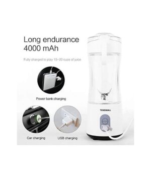 TENEWALL personal size smoothie and smoothie, portable fruit machine 13 oz USB charging juicer