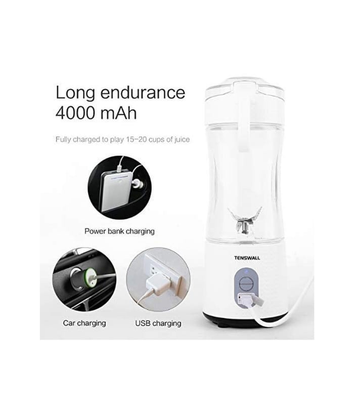 TENEWALL personal size smoothie and smoothie, portable fruit machine 13 oz USB charging juicer (2) TENEWALL personal size smoothie and smoothie, portable fruit machine 13 oz USB charging juicer