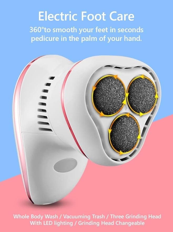 THRREF Electric Foot Pedicure Foot Care Tool Grinder Exfoliator Machine Feet Hard Dead Skin
