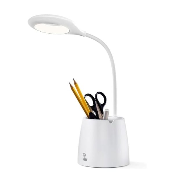 VOXON LED Table lamp with pen & phone holder, USB Rechargeable Table Lamp