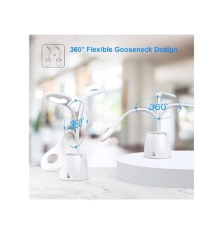 VOXON LED Table lamp with pen & phone holder, USB Rechargeable Table Lamp