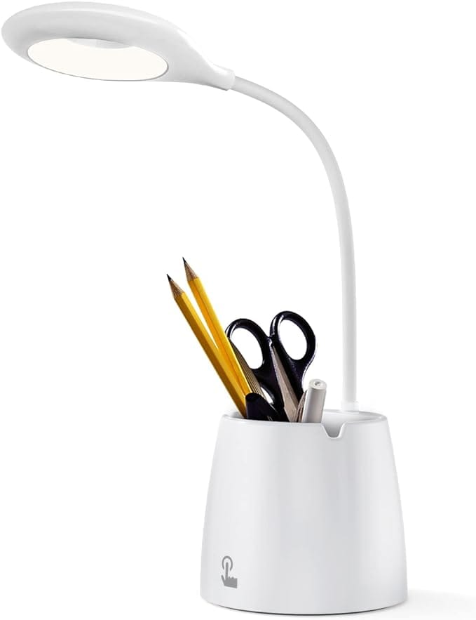 VOXON LED Table lamp with pen & phone holder, USB Rechargeable Table Lamp