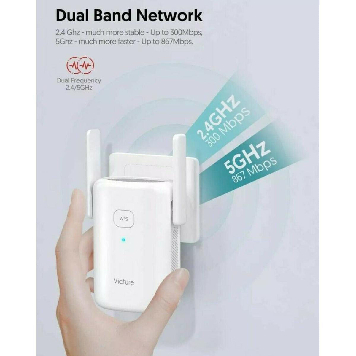 Victure WE1200 Dual band WiFi Range Extender