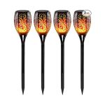 WBM Smart Solar Light Torch, Waterproof, Flickering Flame Solar Lights Outdoor 4 Piece