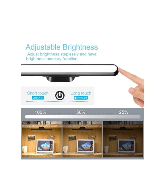 WILLED Rechargeable Light Bar, 3W Touch Light Built-in 2000mAh Battery