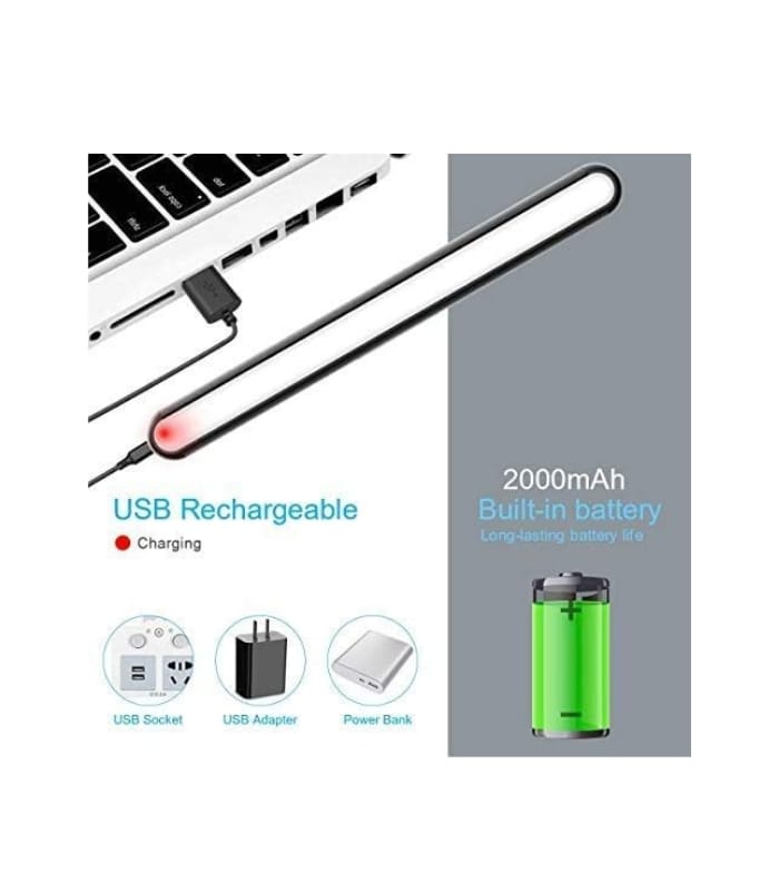 WILLED Rechargeable Light Bar, 3W Touch Light Built-in 2000mAh Battery