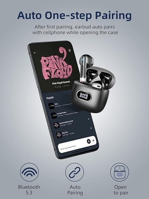 Wasart Wireless Earbud, Bluetooth 5.3