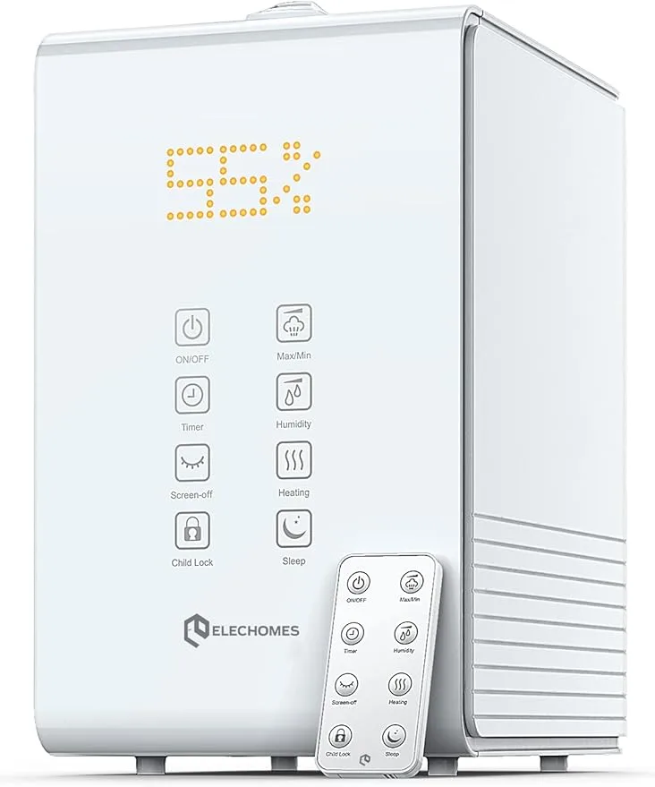 Elechomes Humidifier for Large Room Bedroom Plants, SH8820 Warm and Cool Mist Humidifiers, 5.5L