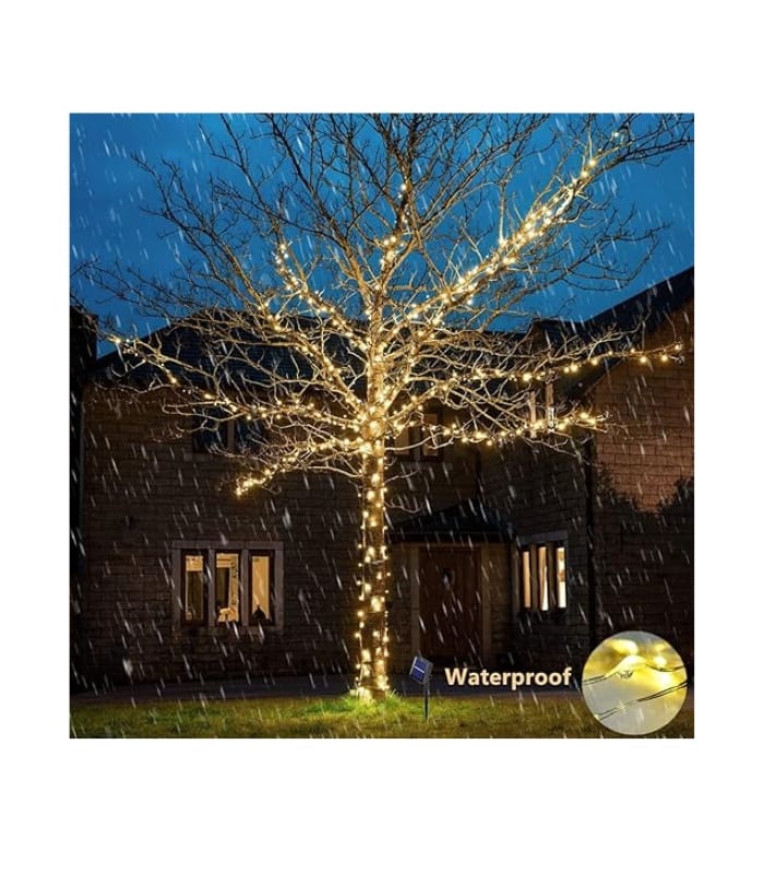 ooklee Solar Powered String Lights,Solar Fairy Lights Warm White,10 Meters