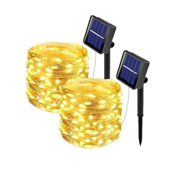 ooklee Solar Powered String Lights,Solar Fairy Lights Warm White,10 Meters
